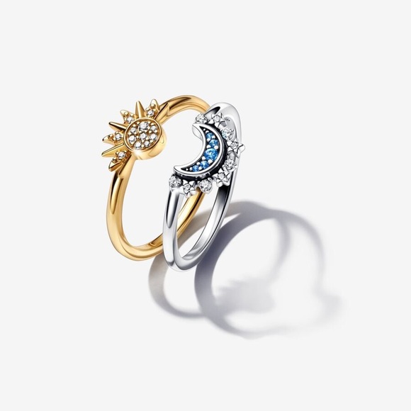 Pandora Jewelry - Celestial Sun & Moon Ring Set by Pandora